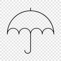 raincoat, covering, shelter, Umbrella icon svg