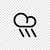 rainfall, thunderstorm, humid, drops icon svg