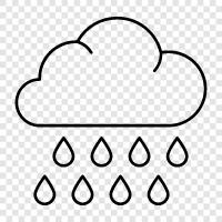 rainfall, thunderstorms, heavy rain, light rain icon svg