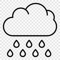 rainfall, thunderstorm, overcast, clouds icon svg