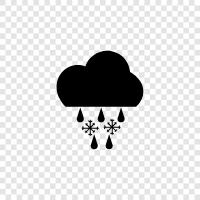 raining, snowing, raindrop, snowflake icon svg