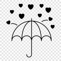 raining, hearts, love, romance icon svg