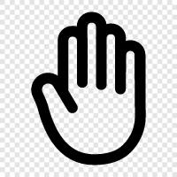 die Hand in der Klasse heben, die Hand in der Begegnung heben, die Hand zum Sprechen heben, die Hand heben symbol