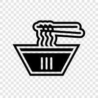 Ramen, Soba, Udon, Noodles in soup icon svg