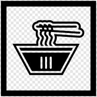 Ramen, Chow Mein, Chop Suey, Egg Noodle icon svg