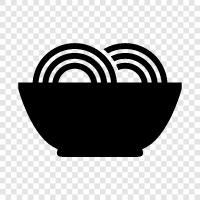 Ramen, Soup, Noodle Bowl, Ramen Bowl icon svg