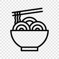 Ramen, Sesame, Soy, Instant icon svg