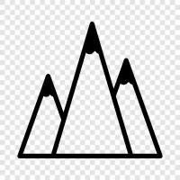 range, peaks, topography, wilderness icon svg