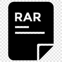 rar compression, rar archiving, rar compression software, rar file icon svg