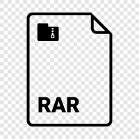 rar decompression, rar archive, rar compression, rar icon svg