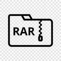 RAR file, RAR software, RAR password, RAR compression icon svg