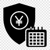 rates, protection, coverage, policy icon svg