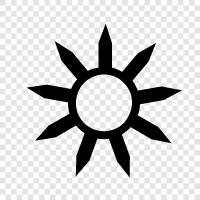 rays, solar, sunspot, eclipse icon