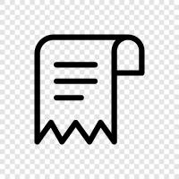 receipt paper, receipt printer, receipt software, receipt icon svg