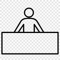 reception, front desk, checkin, checkout icon svg