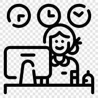 receptionist, welcome, greetings, receptionist duties icon svg