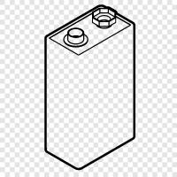 wiederaufladbare Batterie, LithiumBatterie, BleiSäureBatterie, Autobatterie symbol