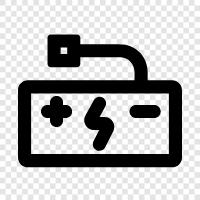 rechargeable, external, lithium ion, AAA icon svg