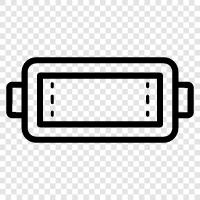 rechargeable, lithium, ion, portable icon svg