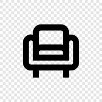 recliner, padded, comfortable, relaxation icon svg