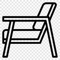 recliner, ottoman, chair, bedroom icon svg