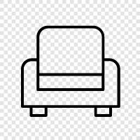 recliner, chair, lounger, armless icon svg