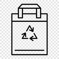 recycling bag, bag for recycling, bag for waste, waste bag icon svg