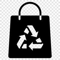 мешок для рециркуляции, мешок для мусора, мешок для переработки мусора Значок svg