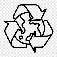 recycling, environmentally friendly, sustainable, recycle earth icon svg