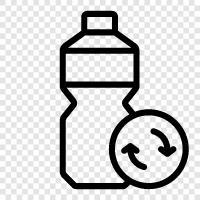 recycling, blue bottle, recycling program, reuse icon svg