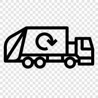 recycling, waste, garbage, garbage truck icon svg