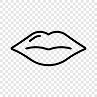 red, lip balm, lipstick, lipliner icon svg