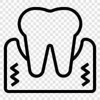 red gums, gum disease, oral hygiene, bad breath icon svg