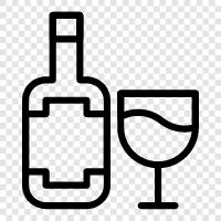 Rotwein, Weißwein, Schaumwein, Sherry symbol