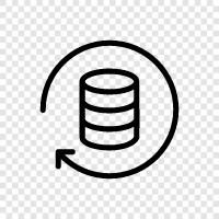 Обновление базы данных, обновление базы данных сейчас, обновление базы данных мгновенно, обновление файлов базы данных Значок svg