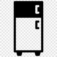 Refrigerator, freezer, food, groceries icon svg