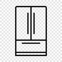 refrigerator, freezer, ice maker, side by side icon svg