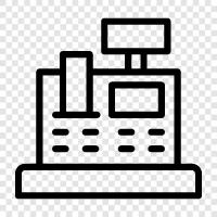 register, cash drawer, receipt printer, paper cutter icon svg