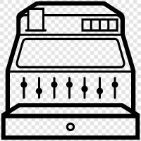 register, money, money clip, cash drawer icon svg