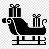 reindeer, christmas, toys, christmas present icon svg