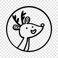 reindeer meat, reindeer antlers, reindeer her, reindeer icon svg