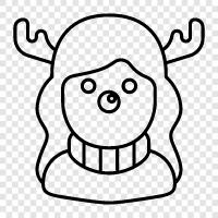reindeer, christmas, jingle, bell icon svg