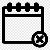 Remove Calendar, Delete Calendar, Delete Calendar App, Delete Calendar Entries icon svg