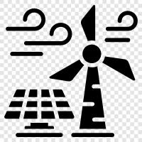 renewable energy, green energy, solar and wind farms, solar panels icon svg