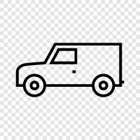 rent a van, vans, cargo van, small van icon svg