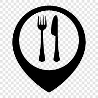 restaurant address, restaurant map, restaurant location online, restaurant reviews icon svg