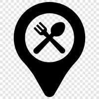 restoran haritası, restoran incelemeleri, restoran listesi, restoran yakınımdaki ikon svg
