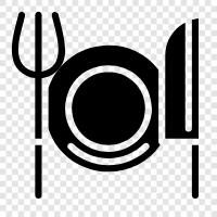 restoran, yemek, akşam yemeği ikon svg
