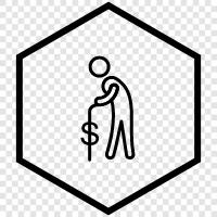 retirement, social security, benefits, insurance icon svg