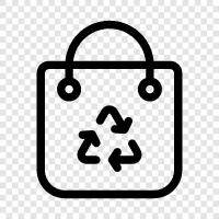 Reusable Bag, Green Bag, Sustainable Bag, Plastic Bag icon svg